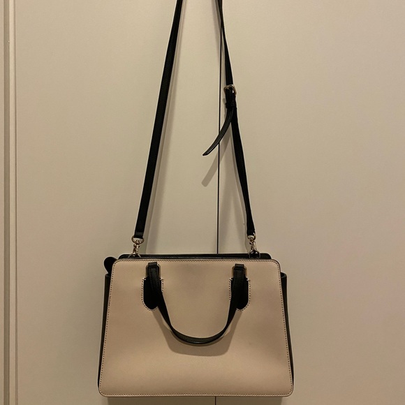 Kate Spade Laurel Way Reese Satchel & Crossbody Bag in Cream/Black - Picture 4 of 6